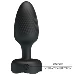 PRETTY LOVE - VARIAN ANAL PLUG COM LUZ LED PRETO 10,8 CM